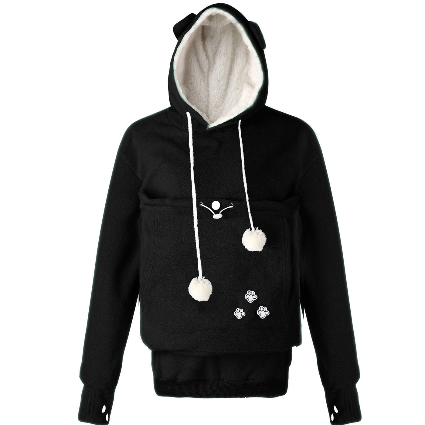 Embroidery Big Pocket Pullovers Women Sweatshirt Autumn Winter  Hoodies