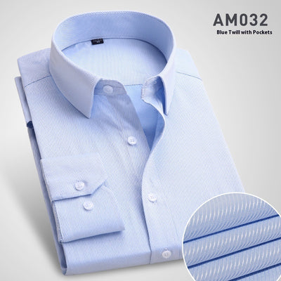 Ironing Free Long Sleeves Men's Shirt Business Work Clothes